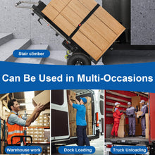 Load image into Gallery viewer, Powered Stair Climbing Hand Trucks Dolly Cart for Moving, 440lb Capacity Heavy Duty Stair Climber Furniture Dolly with Folding Handle & Solid Wheel & Brakes