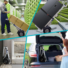 Load image into Gallery viewer, 440 lbs Electric Stair Climbing Hand Trucks for Moving Heavy Objects, Aluminum Alloy, Folding Stair Climbing Dolly with Rubber Tracks for Easy Moving of Heavy Furniture