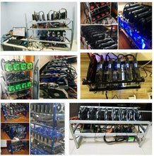 Load image into Gallery viewer, Bitcon Miner 19 GPU Frame Aluminum Mining Rig Open Air Case Stackable for Ethereum Mining Rig ETH BTC XMR Chassis Server Rack