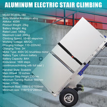 Load image into Gallery viewer, 440lbs Electric Stair Climbing Hand Trucks Dolly Cart for Moving, Aluminum Heavy Duty Stair Climbing Cart 400W Powered Stair Climbing Hand Truck with Extensible Handle