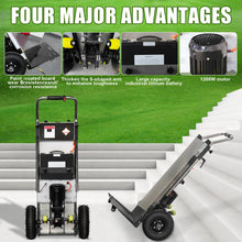 Load image into Gallery viewer, Electric Stair Climbing Hand Trucks Dolly Cart for Moving, 880lb Heavy Duty Folding Stair Climber Cart Hand Trolley Motor Battery Powered for Furniture Family Logistics Warehouse