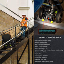 Load image into Gallery viewer, Electric Stair Climbing Hand Trucks Dolly Cart for Moving, 880lb Max Load, 1200W Motor Folding Stair Climber Cart, Powerful Powered Stair Climbing Dolly Heavy Duty