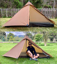 Load image into Gallery viewer, 3F UL Gear LanShan pro Tent, 1 Person / 2 Person Outdoor Ultralight Camping Tent, 3-Season or 4-Season Professional Backpacking Ten, for Camping, Hiking, Trekking (Khaki-1 Person, 4 Season)