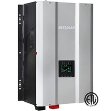 Load image into Gallery viewer, UL1741 12000KW 110/220Vac Low Frequency Split Phase, DC 48V AC Input 240V AC Output 120V 240V Power Pure Sine Wave Power Inverter with 2x60A MPPT Solar Charger Controller
