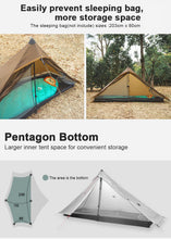 Load image into Gallery viewer, 3F UL Gear Lanshan PRO Lanshan Ultralight Tent 3 Season 4 Season Backpacking Tent for 1-Person or 2-Person, Waterproof Professional Tents for Camping, Kayaking, Climbing, Hiking
