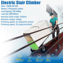 Load image into Gallery viewer, Powered Stair Climbing Hand Trucks Dolly Cart for Moving, 880lbs max Load Capacity Stair Climbing Dolly, 1200W Heavy-Duty Trolley Cart for Family Logistics Warehouse
