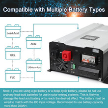 Load image into Gallery viewer, UL1741 12000KW 110/220Vac Low Frequency Split Phase, DC 48V AC Input 240V AC Output 120V 240V Power Pure Sine Wave Power Inverter with 2x60A MPPT Solar Charger Controller
