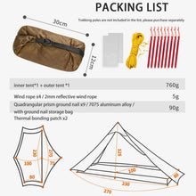 Load image into Gallery viewer, 3F UL Gear Lanshan Ultralight Tent Waterproof Professional Hiking Tent 1 Person 2 Person Tents
