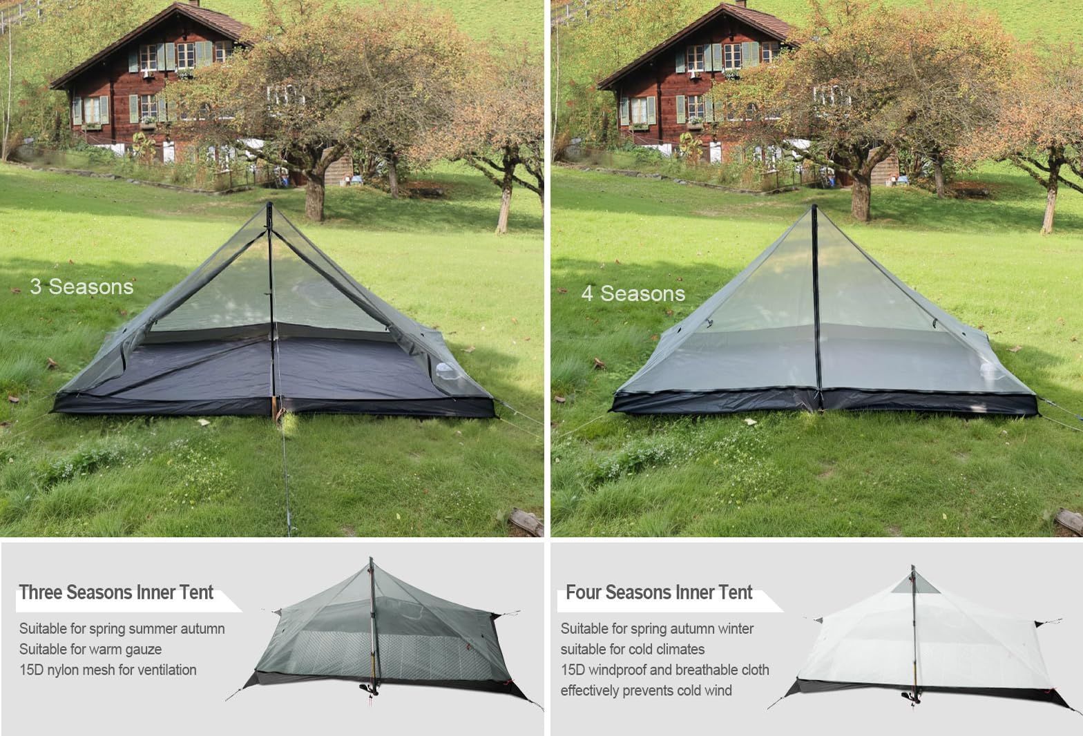 lanshan 1 inner tent 3F UL Gear Lanshan Ultralight 1-Person or 2-Person Backpacking Tent, 3 – RXFSP